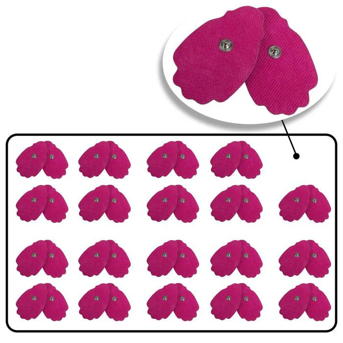Large Pink Snap On Reusable Self-Adhesive Replacement Tens Unit Electrode Pads - Image 6