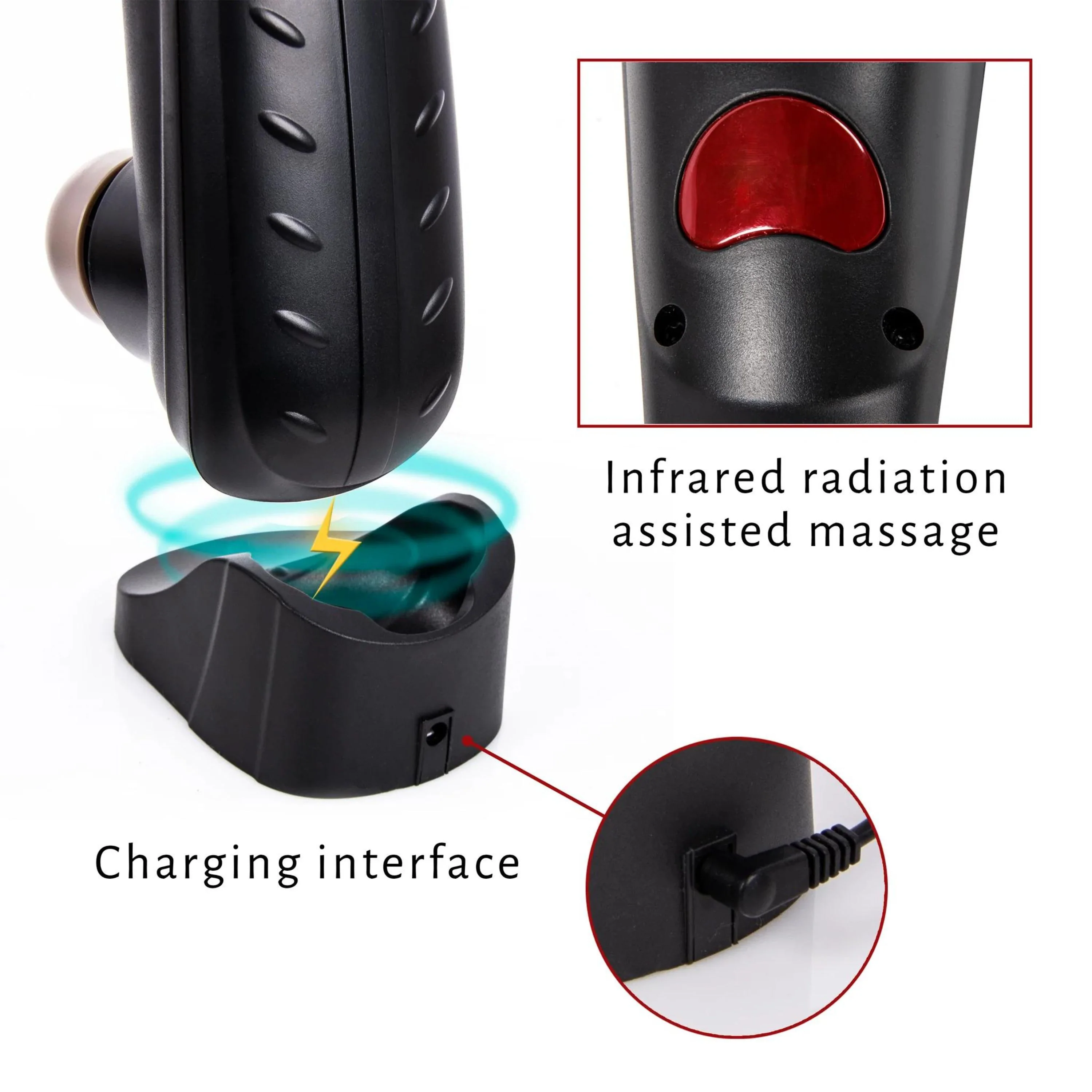 Hand Held Deep Tissue Massager Percussion Massager Gun Rechargeable - Image 6