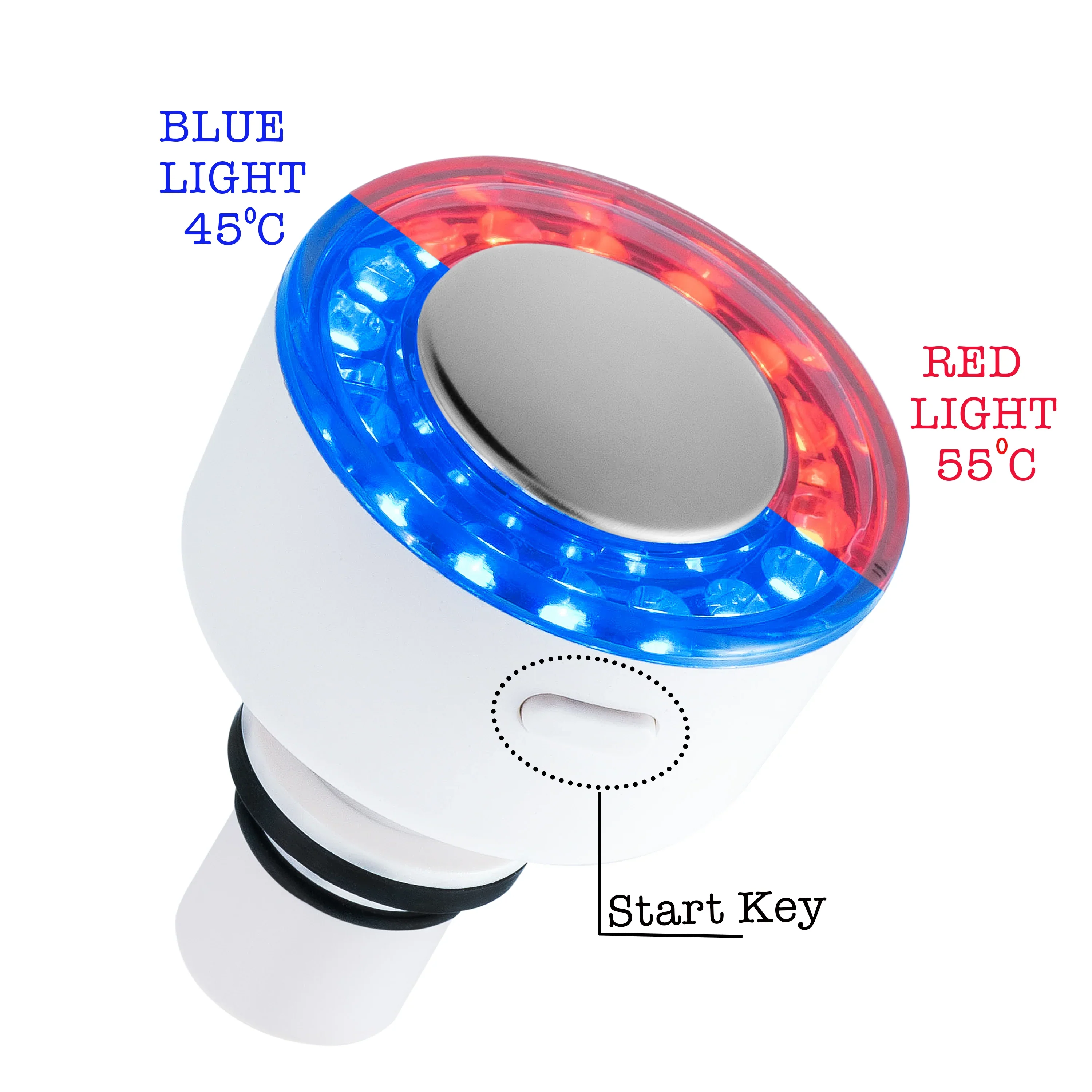 Massager Gun Massage Heads Attachment Red Blue Light Heating Therapy - Image 6