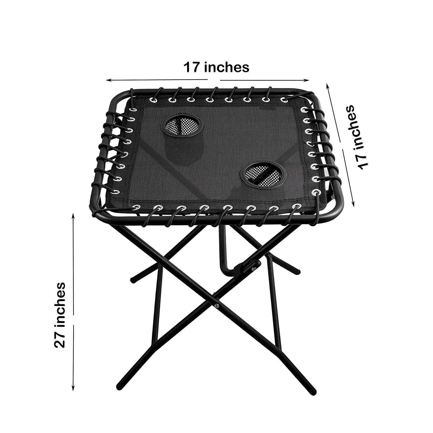 TechCare 2 Heavy Duty Durable Adjustable Reclining Folding Chairs + 1 Folding Side Table Outdoor Indoor Garden Pool - Image 6
