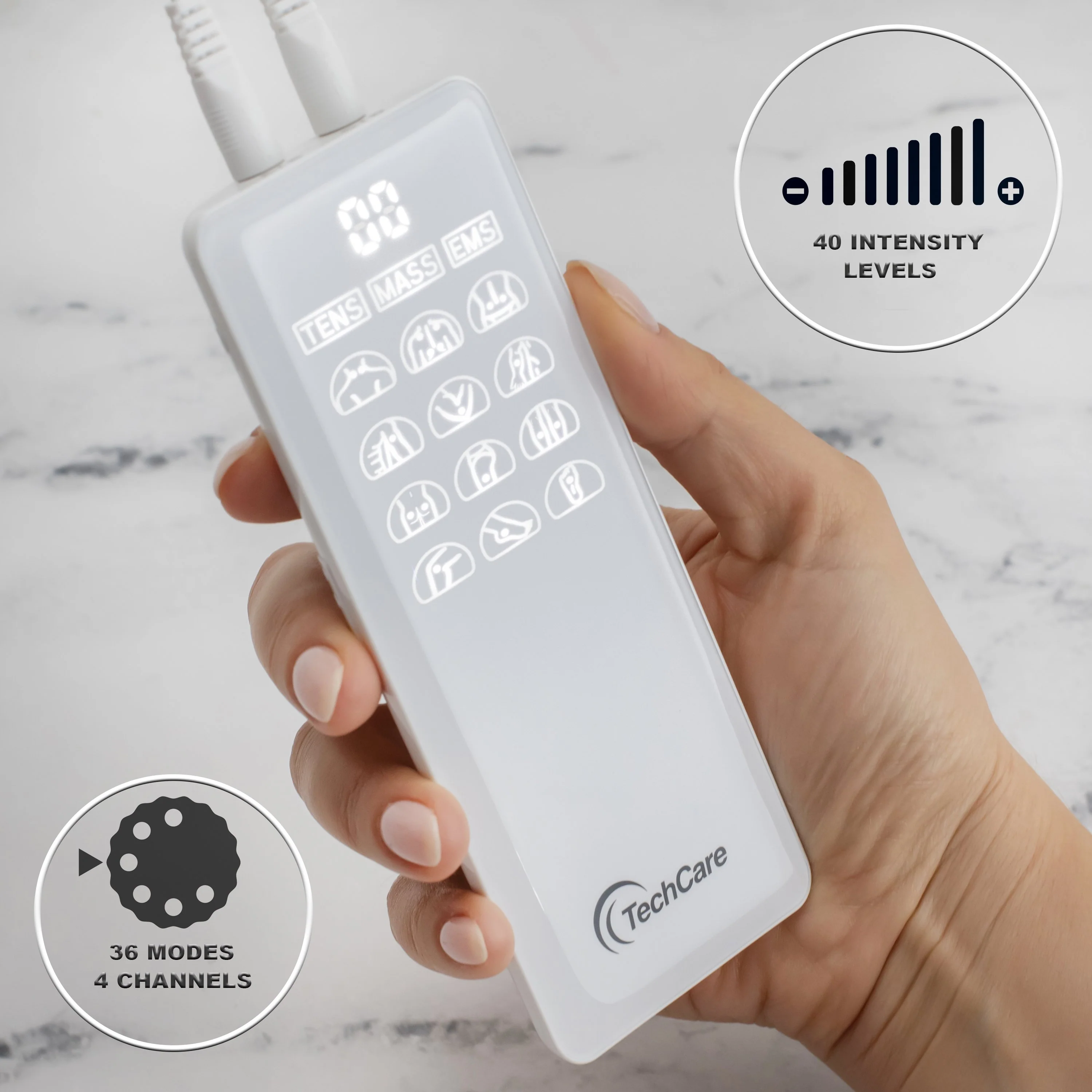 Tens Machine Unit Device Pulse Massager 4 Channel Rechargeable Muscle Stimulator - Image 11